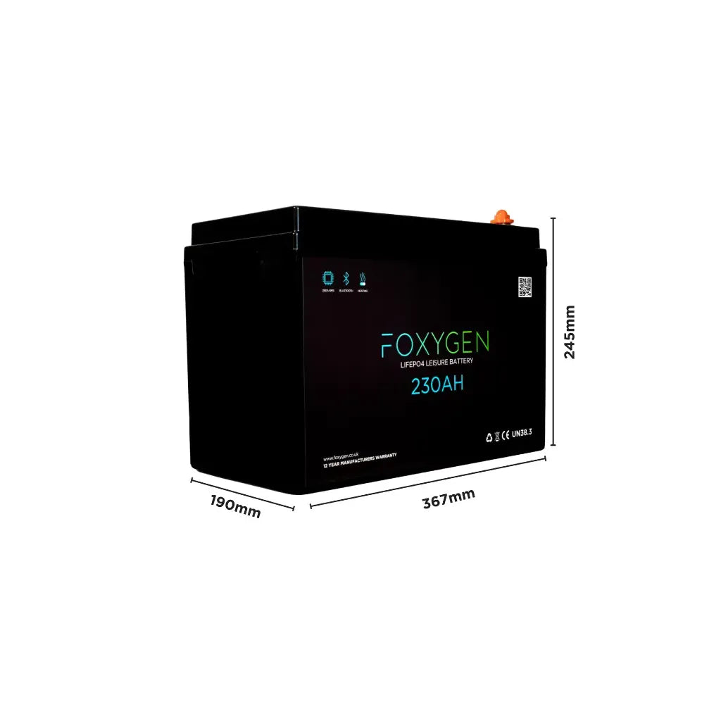 Foxygen 12V 230Ah LiFePO4 Leisure Battery with Bluetooth & Self-Heating