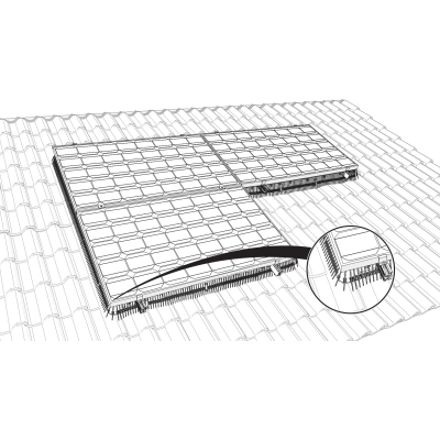 BirdBlocker BB200 - H=200mm (60 x 0.5m, Pre-Clipped) - VDV-756002G