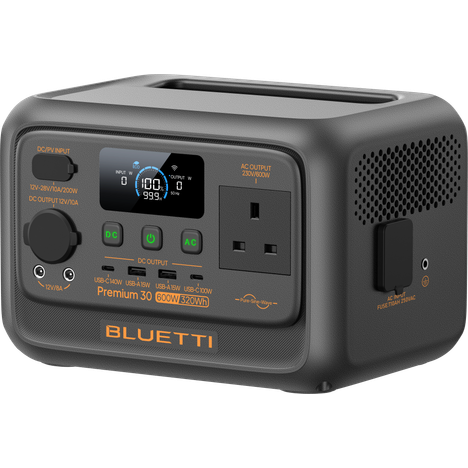 BLUETTI Premium 30 V2 600W Portable Power Station, 1500W Power Lifting, LiFePO4 Battery for Camping and Home Backup