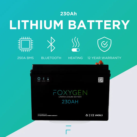 Foxygen 12V 230Ah LiFePO4 Leisure Battery with Bluetooth & Self-Heating