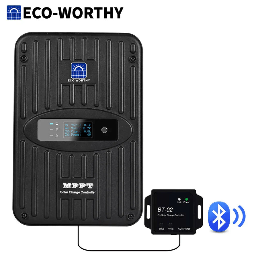 ECO-WORTHY 40A MPPT Solar Charge Controller with Bluetooth, 12V/24V Auto