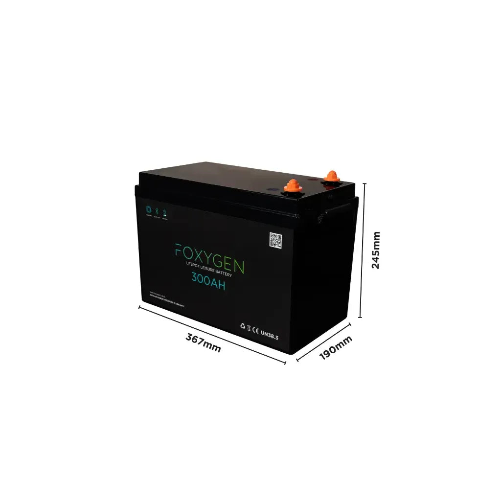 Foxygen 12V 300Ah LiFePO4 Leisure Battery with Bluetooth & Self-Heating