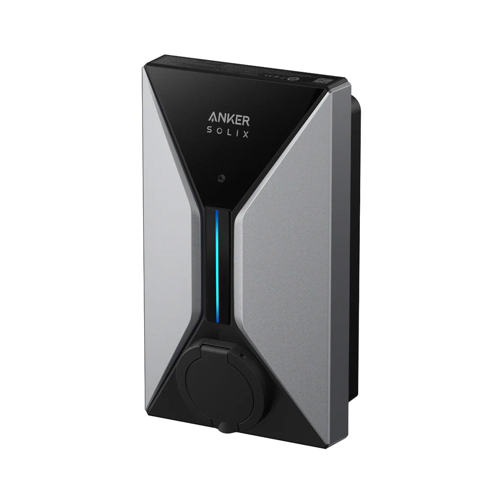 Anker SOLIX V1 7.4kW Smart EV Charger, Type 2 Socket Version with AI-Controlled Solar Charging and App Monitoring
