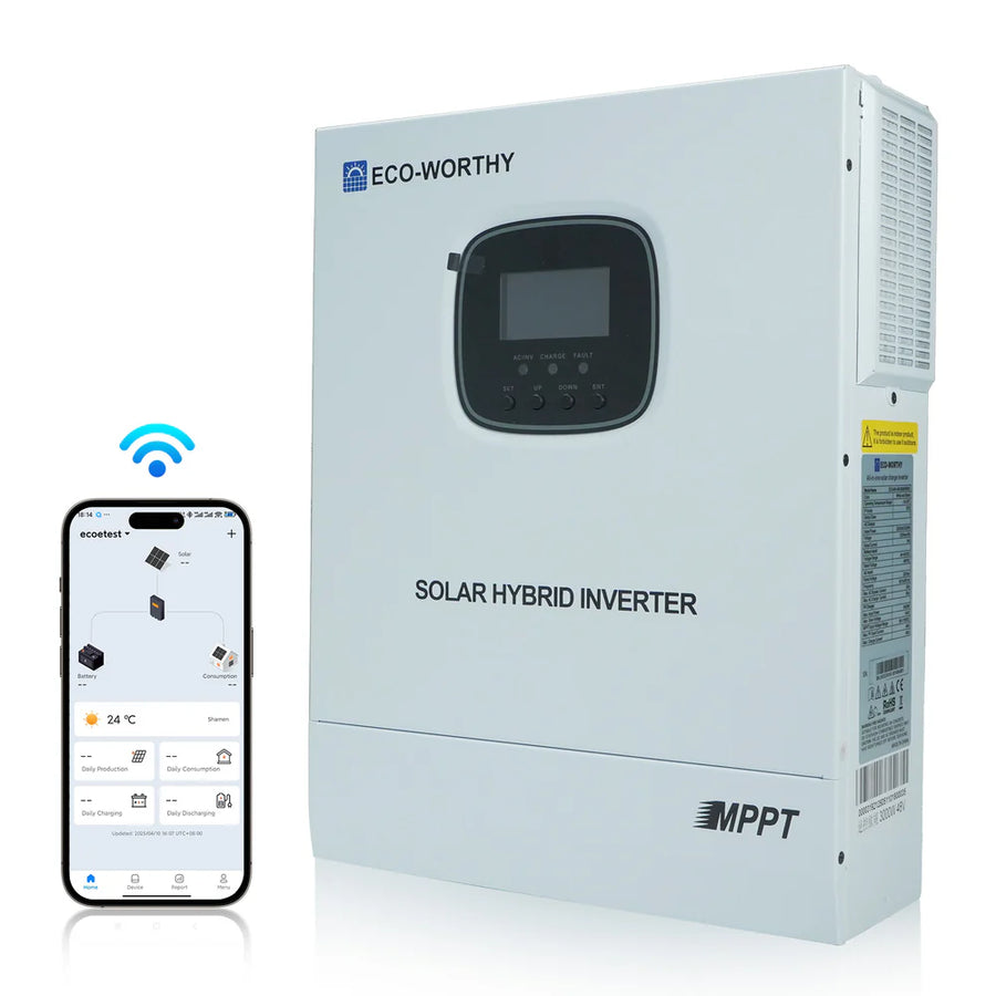 ECO-WORTHY 3000W 48V All-in-One Solar Inverter Charger with 60A MPPT & WiFi