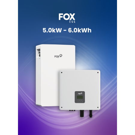 Fox ESS H1 5.0kW Hybrid Inverter & 5.76kWh EP6 Battery Bundle