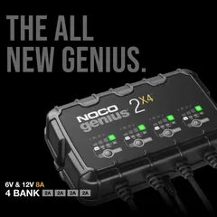 Noco GENIUS2X4 6V/12V 4-Bank 8-Amp Smart Battery Charger