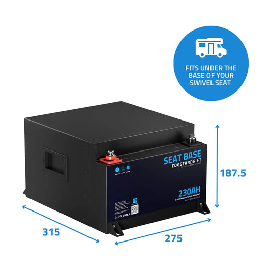 Fogstar Drift Seatbase – 230Ah 12V lithium leisure battery
