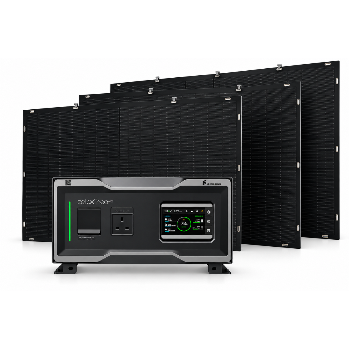 Eberspacher Zeliox NEO 4000W Power System + 3x Einnova 430W Solar Panel Bundle