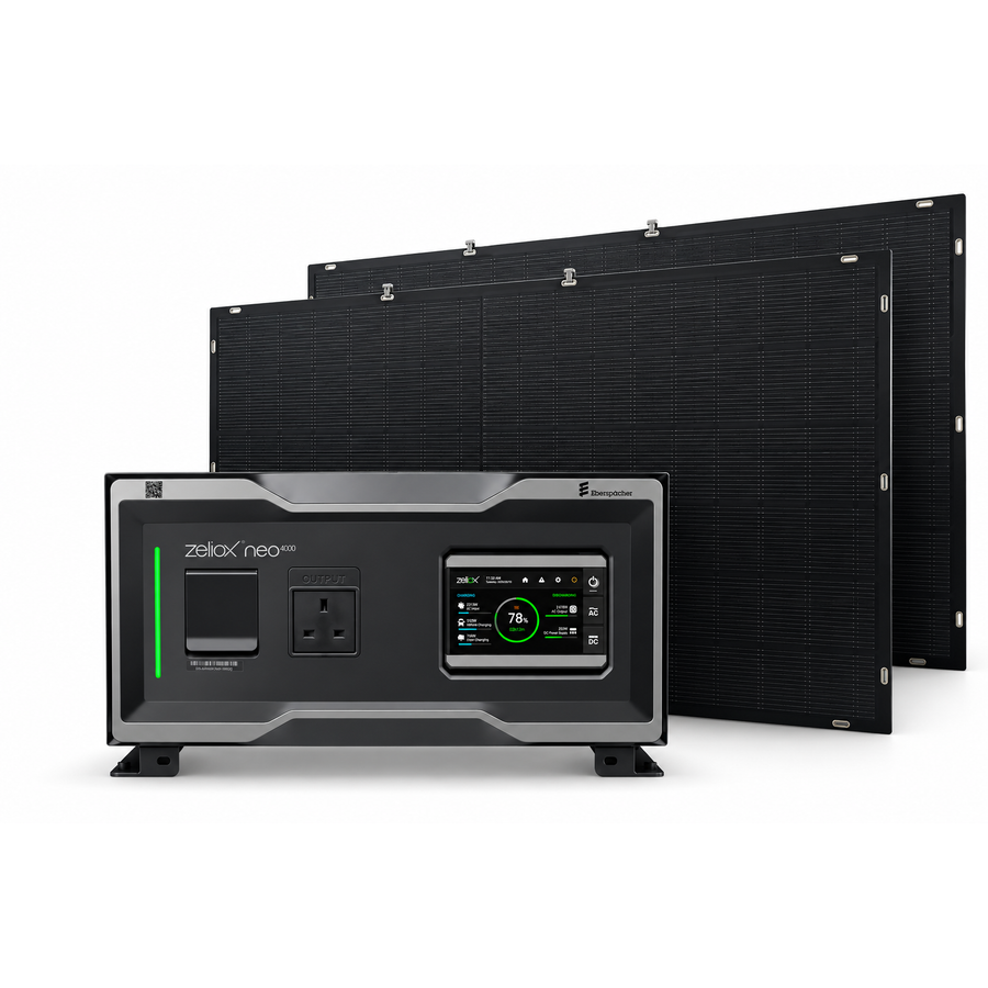 Eberspacher Zeliox NEO 4000W Power System + 2x Einnova 430W Solar Panel Bundle