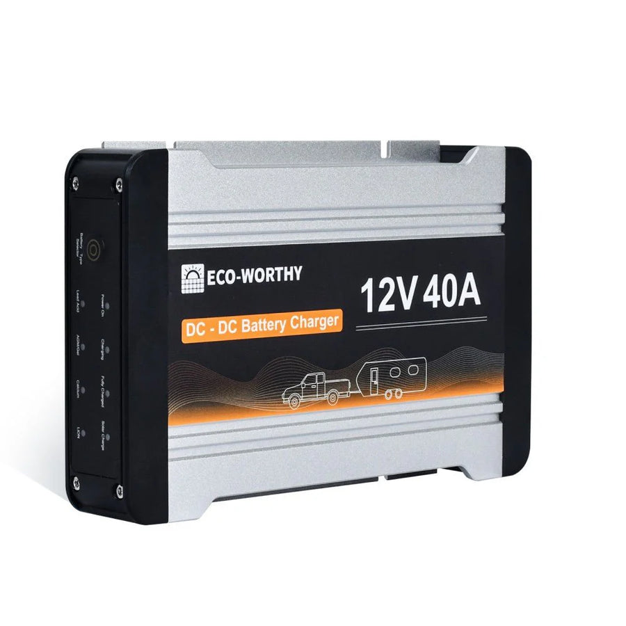 ECO-WORTHY 40A DC-to-DC Charger with 550W MPPT Solar Controller, 12V Dual Battery Charger for RV & Marine